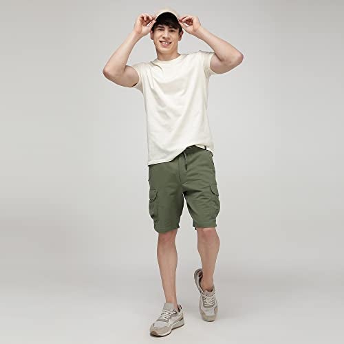 sporto Men's Cotton Round Neck Stretchable T-Shirt | (Color Variant) Cream - Image 2