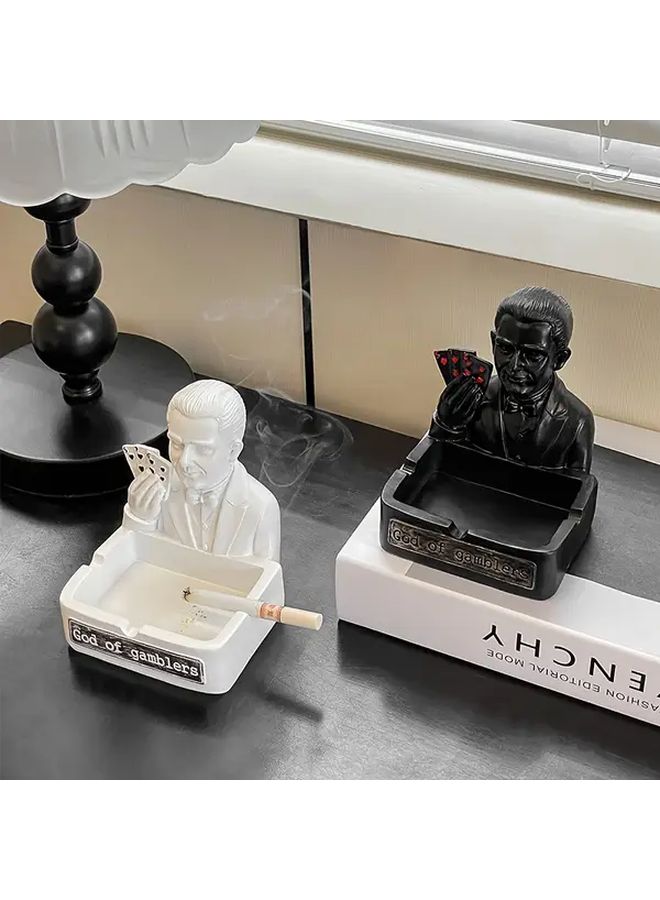 James Bond 007 Ashtray with 3D Smoking Figure Black Retro Design Spill Proof Lid - Image 2