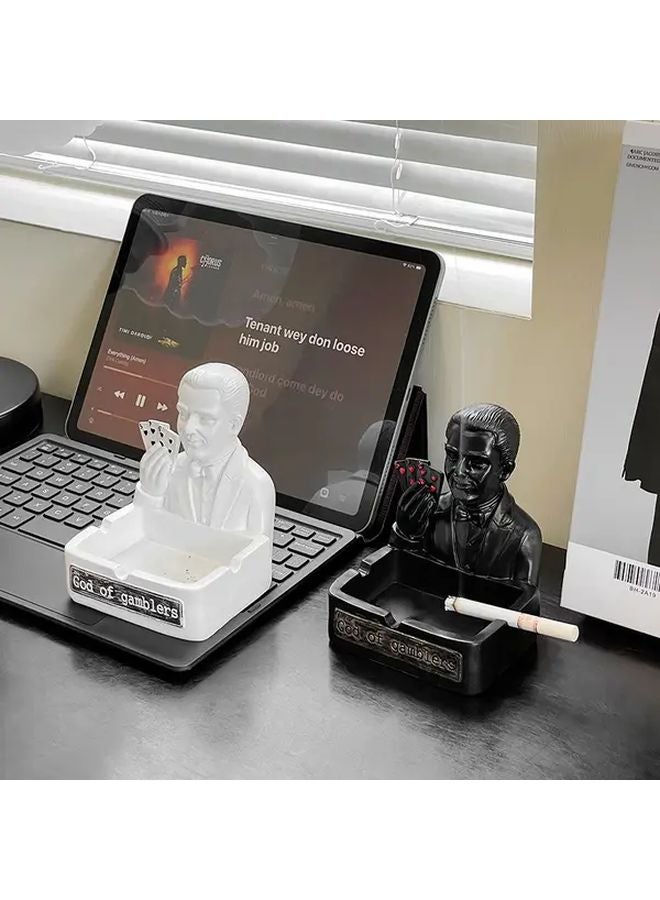 James Bond 007 Ashtray with 3D Smoking Figure Black Retro Design Spill Proof Lid - Image 3