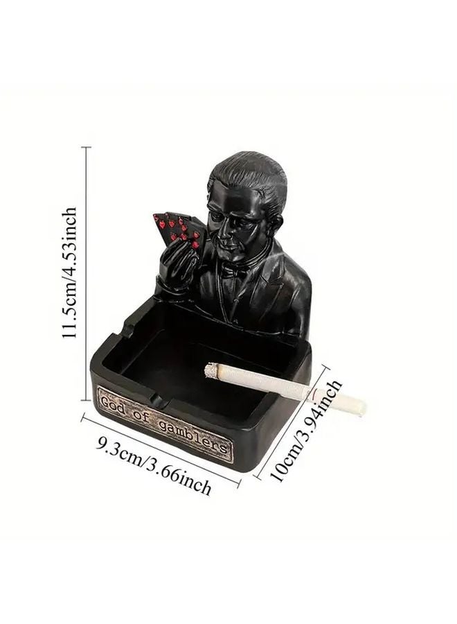 James Bond 007 Ashtray with 3D Smoking Figure Black Retro Design Spill Proof Lid - Image 5