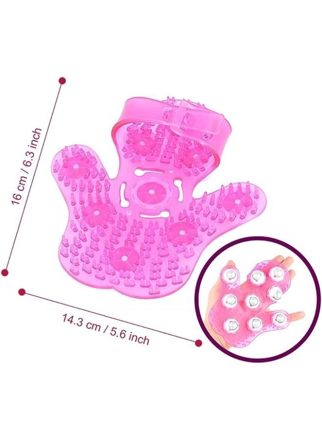 Generic Palm Shaped Massager Roller Ball Metal Rolling Ball Massage Body Hand Massager Beauty Massager Glove  - Image 2