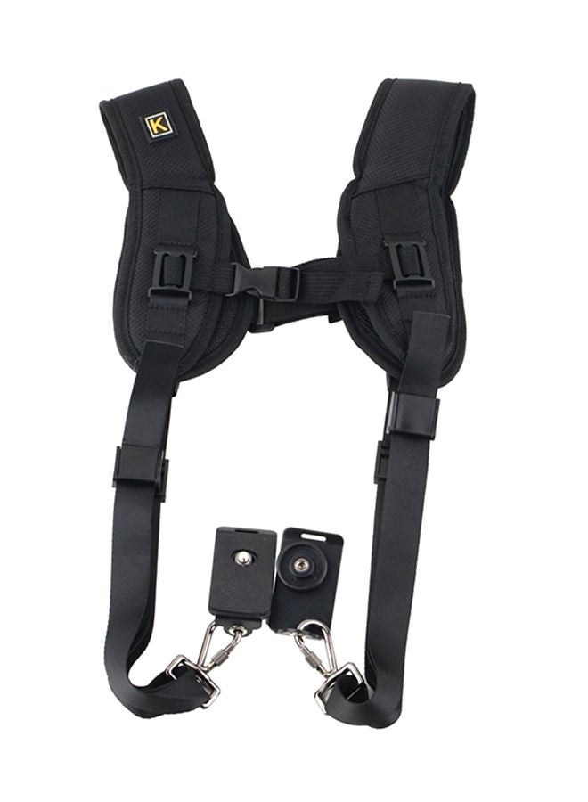 NIBEMINENT Dual Shoulder Neck Strap For DSLR/SLR Camera Black  - Image 1