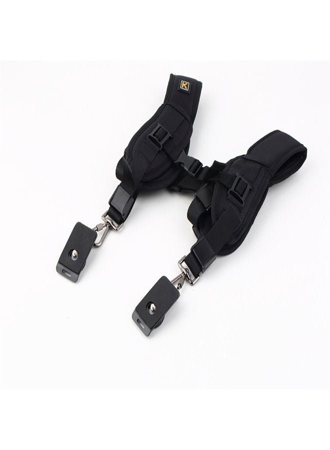 NIBEMINENT Dual Shoulder Neck Strap For DSLR/SLR Camera Black  - Image 2