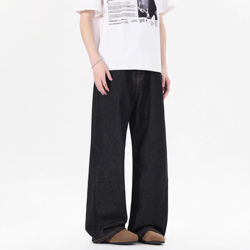 Unisex Classic Denim Jeans Loose Fit Daily Outdoor Wear - Image 3