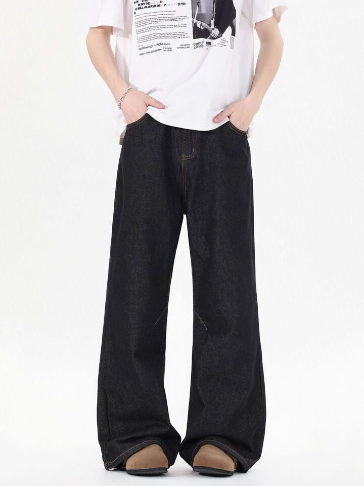 Unisex Classic Denim Jeans Loose Fit Daily Outdoor Wear - Image 1