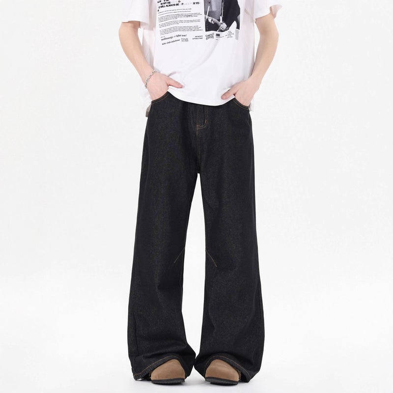 Unisex Classic Denim Jeans Loose Fit Daily Outdoor Wear - Image 5
