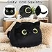JellyMallow Black Cat Plush Jumbo Cat Stuffed Animals Kawaii Plush Pillow Birthday Gift for Kids Boys Girls - Image 4