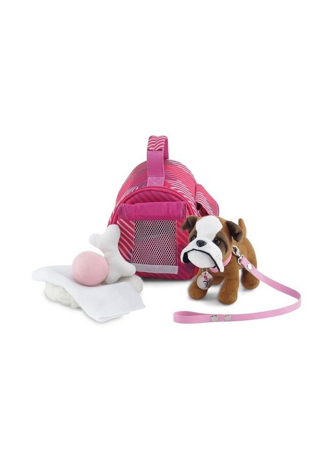 Emily Rose 18 Inch Doll Animal Puppy Bulldog With Carrier Animal Bed Blanket Bone And Ball Accessories ; Pretend Toy Animal For Kids Toddlers ; Compatible With American Girl Dolls - Image 3