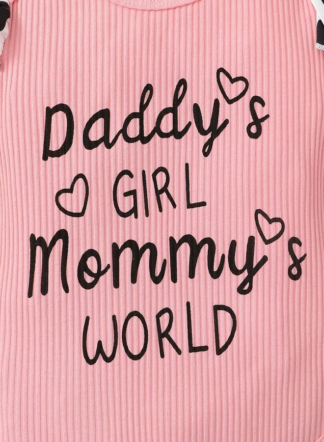 AMAWMW Newborn Baby Girl Clothes Outfit Short Sleeve Romper Cow Prints Pants Headband Gift Essential Stuff 6 9 12 Months - Image 4