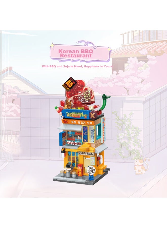 Miniso Colorful Street Scene Building Blocks, Assembly Toy, Desktop Decoration, Birthday Gift For Men And Women, Gift For Friends, Light-reflecting General Store Style - Image 5