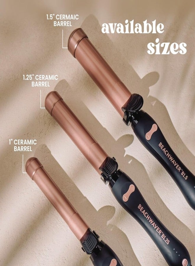Beachwaver The Beachwaver Co. B1 Rotating Curling Iron - Midnight Rose | Automatic 1-Inch Ceramic Curling Iron - Most Common Barrel Size for All Hair Lengths! | Auto-Shut Off, Travel-Friendly, Dual Voltage - Image 5