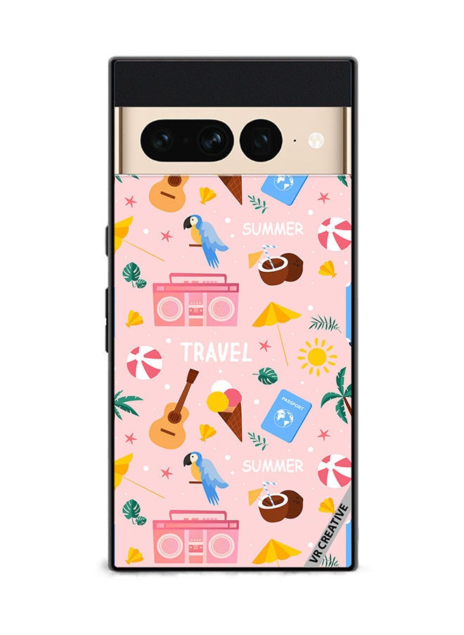 VR CREATIVE - Protective Case Cover For Google Pixel 7 Pro Summer Season Pattern Design Multicolour - Image 1