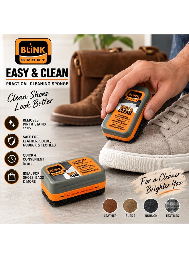 Blink Sport Trainers Cleaning Sponge – All-in-One Shoe Cleaner Kit for Leather, Whites, Nubuck & Fabric Sneakers - Image 4