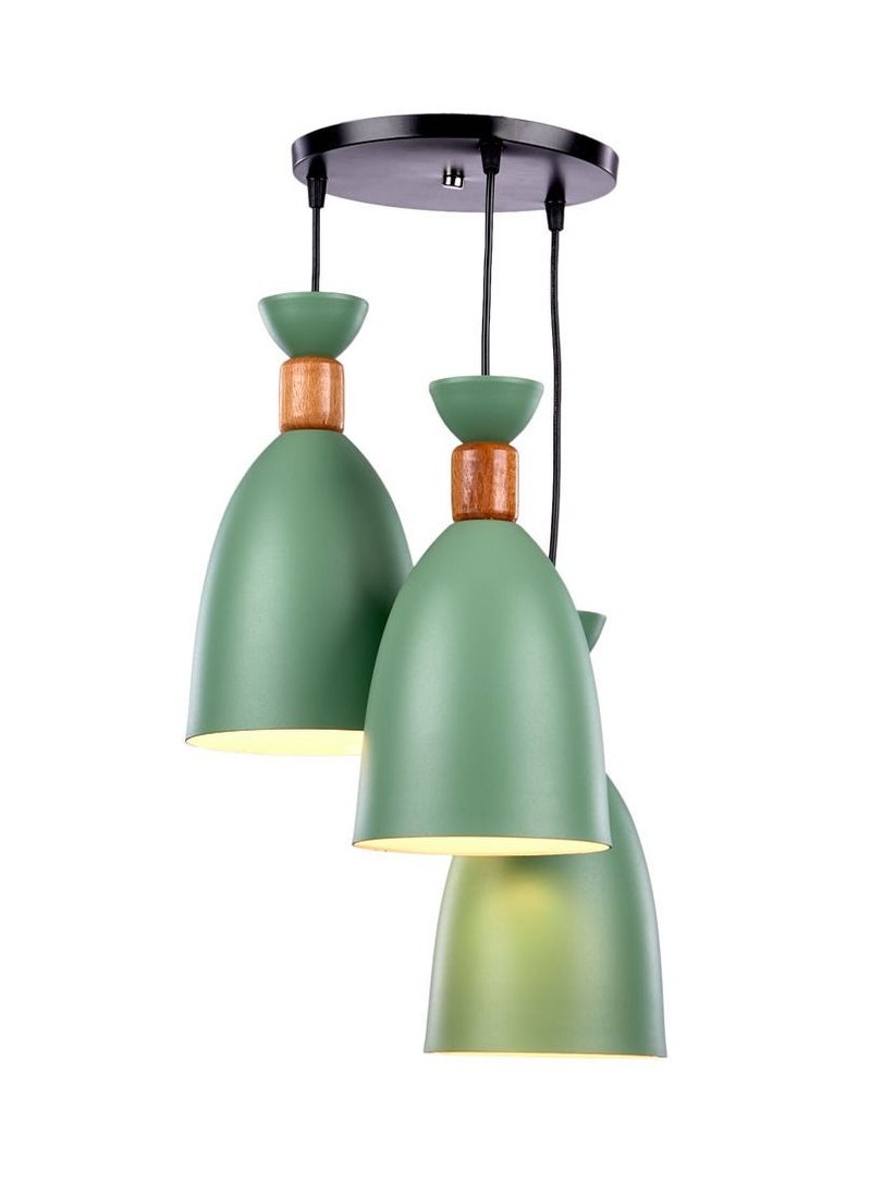 NAGAFA SHOP Modern three green chandelier 3M2GN  - Image 1