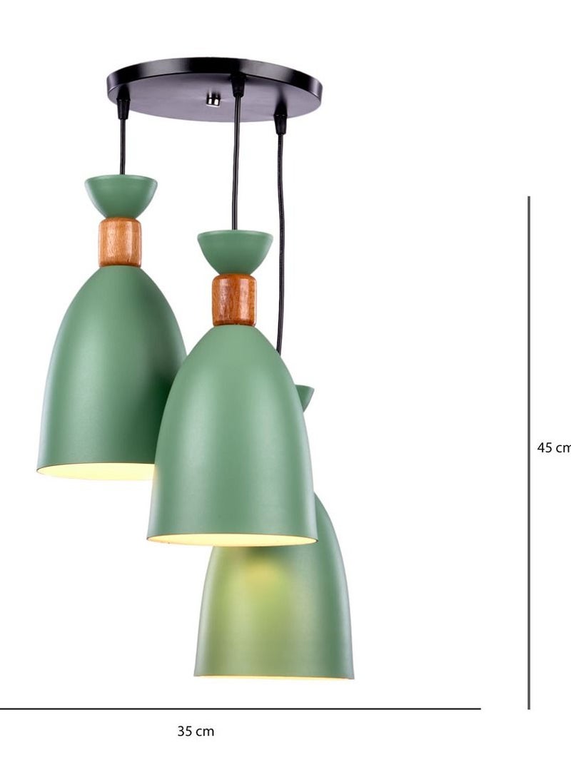 NAGAFA SHOP Modern three green chandelier 3M2GN  - Image 3