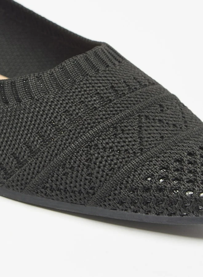 Flora Bella By Shoexpress Women's Textured Slip-On Ballerina Shoes