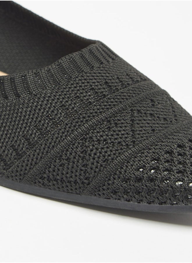 Flora Bella By Shoexpress Women's Textured Slip-On Ballerina Shoes  - Image 5