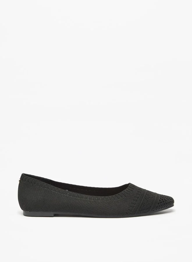 Flora Bella By Shoexpress Women's Textured Slip-On Ballerina Shoes