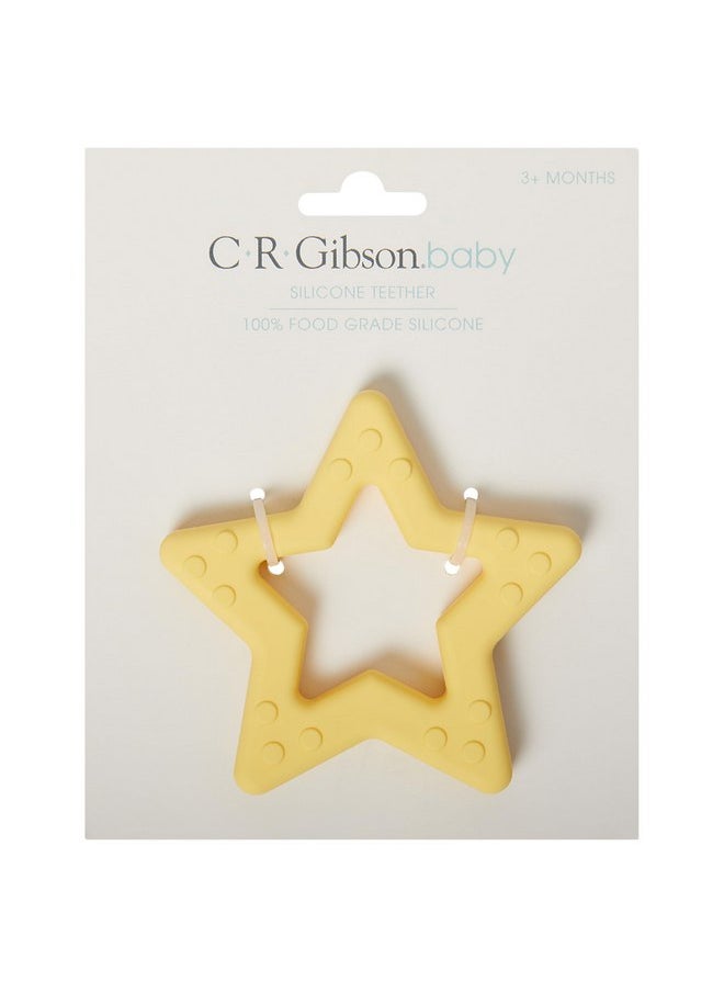 C.R. Gibson C.R. Gibson 100% Food Grade Silicone Star Baby Teether for Infants, 2.75" x 4.25", Multicolor  - Image 2