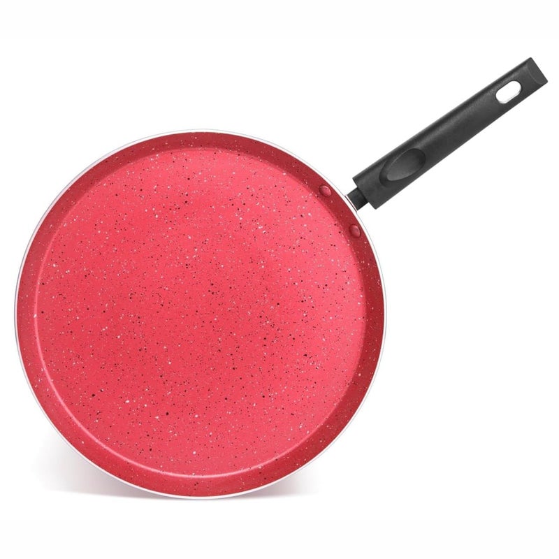 Cheet enterprise Non Stick Frying Pan Non Stick Pizza Pan Dosa Pan Ceramic Pan for Cooking Omelet Pan Induction Base Detachable Handle InductionGas Stove Tops New Red Velvet Flat Tawa - Image 1