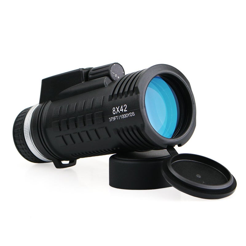 SVBONY SVBONY SV42 8x42 Monocular for Adults, Compact Monocular Built-in Compass Rangefinder, FMC Waterproof Fogproof Pocket Monocular, Single Monocular Telescope for Bird Watching  - Image 1