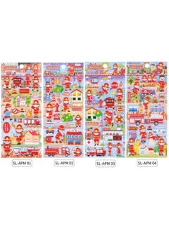 Generic Kids Firefighter Foam Sticker Craft Kit SL-APM firemen foam stickers [price for one piece, 4 models are delivered]] 