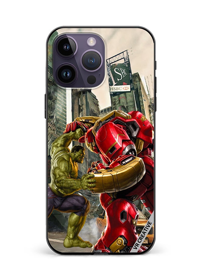VR CREATIVE Protective Case Cover For Apple iPhone 15 Pro Max Hulk Vs Hulkbuster Design Multicolour - Image 1