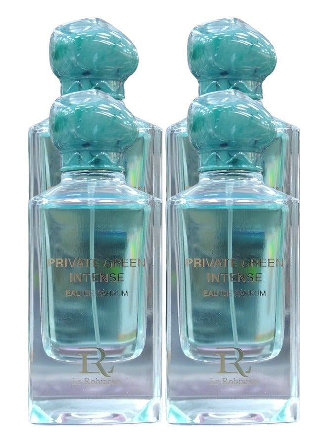 Le Robinson 4 Pieces Private Green Intense Perfume For Women 100ml EDP - Image 1