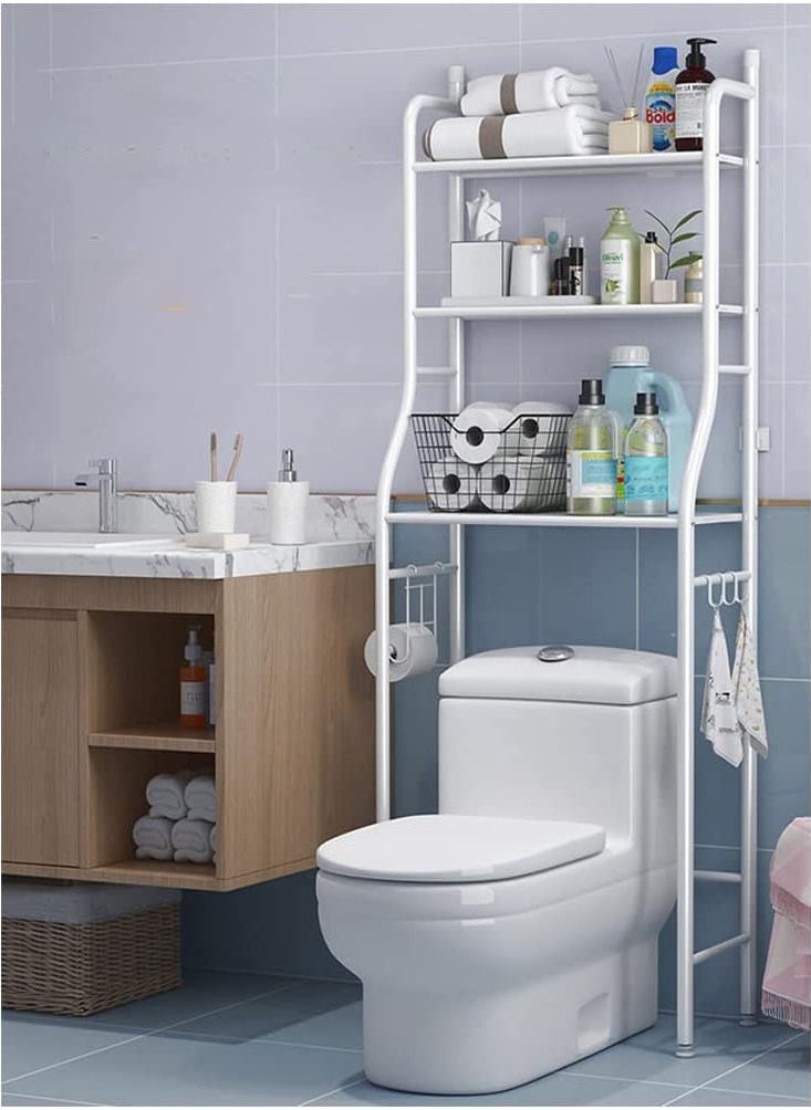 SAQOWARE 3 Layer Metal Washing Machine Storage Shelf Rack | Toilet Storage Bathroom Rack Shelves,Space Saver Shelf Organizer Holder  - Image 3