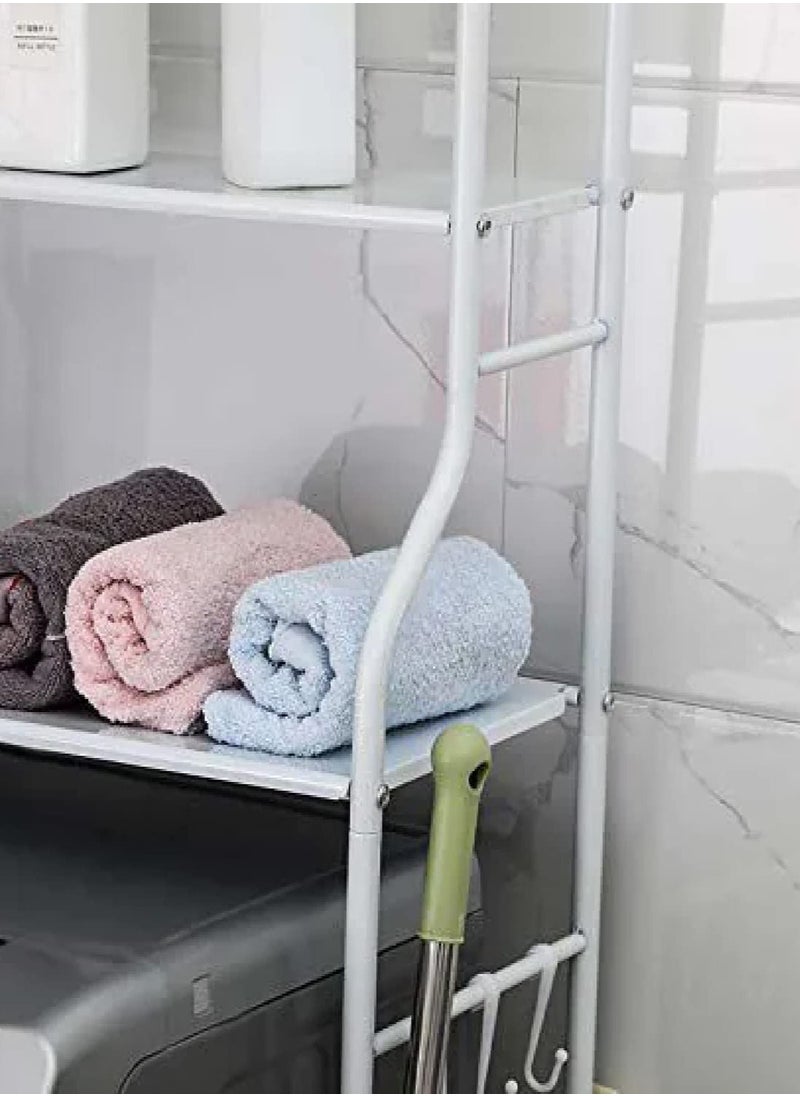 SAQOWARE 3 Layer Metal Washing Machine Storage Shelf Rack | Toilet Storage Bathroom Rack Shelves,Space Saver Shelf Organizer Holder  - Image 4