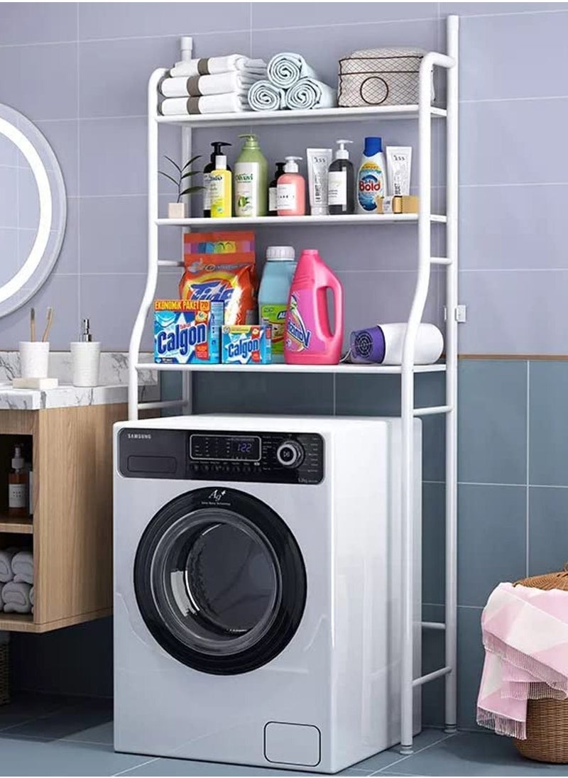 SAQOWARE 3 Layer Metal Washing Machine Storage Shelf Rack | Toilet Storage Bathroom Rack Shelves,Space Saver Shelf Organizer Holder  - Image 2