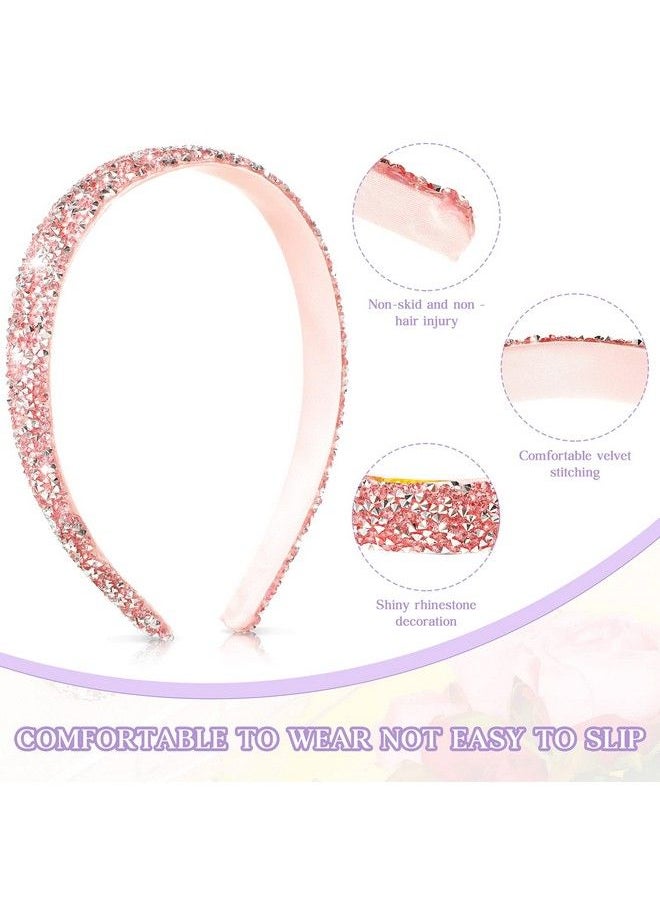 Waydress - 4 Pieces Rhinestone Headband For Women Crystal Sparkly Jewel Bling Glitter Headband Hair Accessories (Simple Color) - Image 1