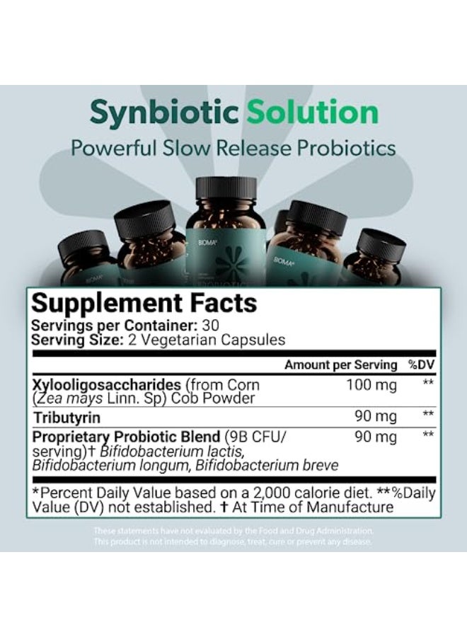 Bioma BIOMA Probiotics for Digestive Health, 3-in-1 Probiotics, Prebiotics & Postbiotics, 60 Capsules, Synbiotic Formula, Supports Gut Balance & Immune Function - Image 5