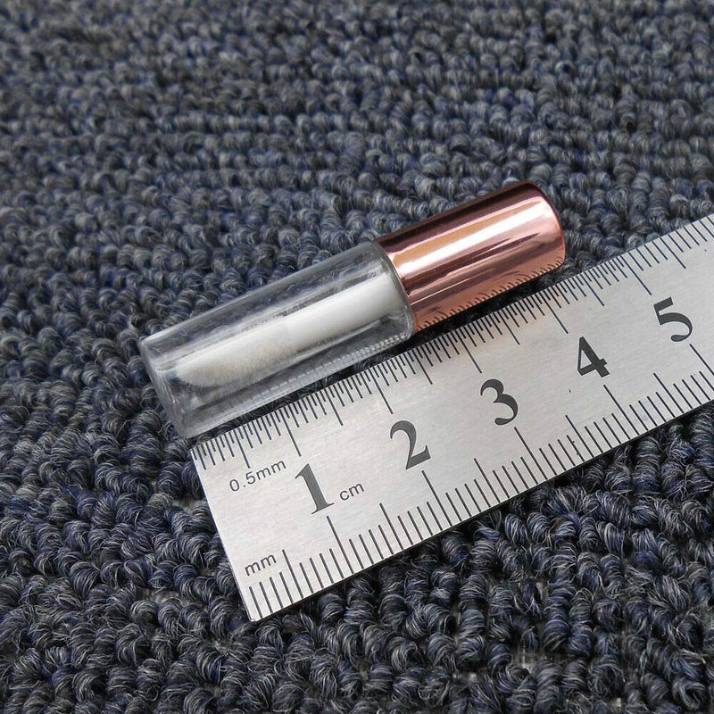 SKYPRO LTKJ 25 Pack 1.2 mL Pretty Empty Lip Gloss Tubes Containers, Clear Mini Refillable Lip Balm Bottles with Rubber Inserts and 3pcs Transfer Pipettes for Lip Samples Travel DIY Makeup (Rose Golden) - Image 5