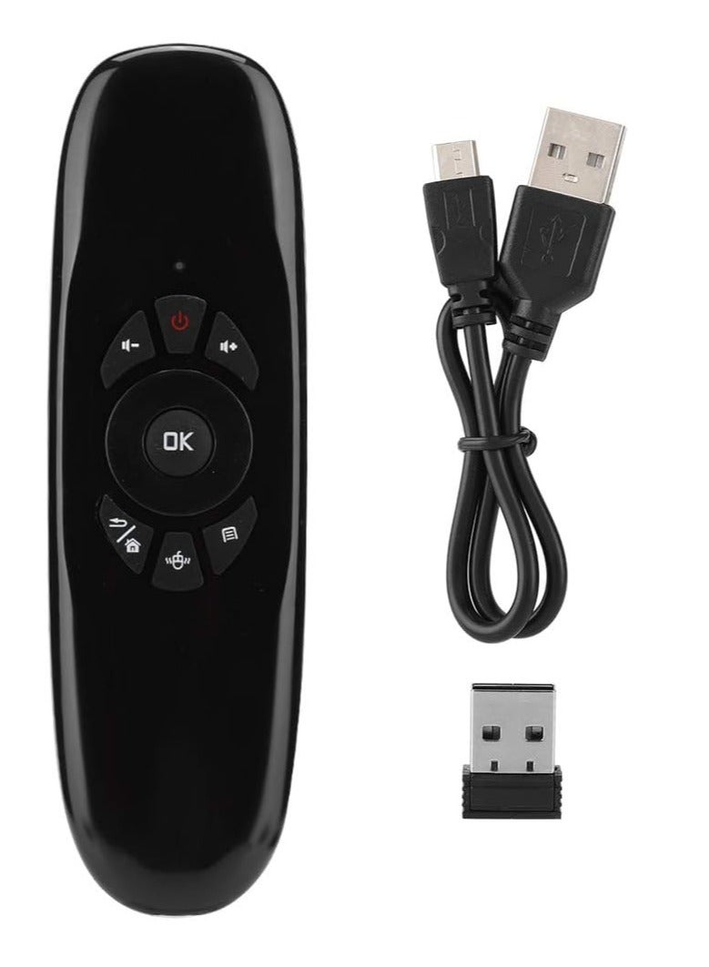 Universal TV Remote Control, Wireless Air Mouse With Keyboard for Smart TV, Set-Top Box, media player and More Color: Black - Image 2