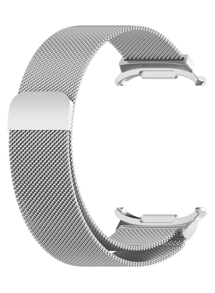 Compatible with Band for Samsung-Galaxy Watch-7 Ultra-47mm - Magnetic Stainless Steel Metal Bands for Galaxy Watch 7 Ultra 47mm 2024 Mesh Loop Replacement Straps, Men Women, Durable (Silver) - Image 2