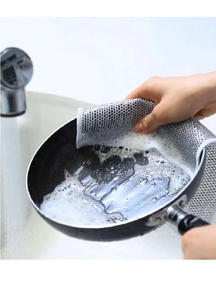 Silver cloth, kitchen stove dishwashing cloth, non greasy  - Image 3