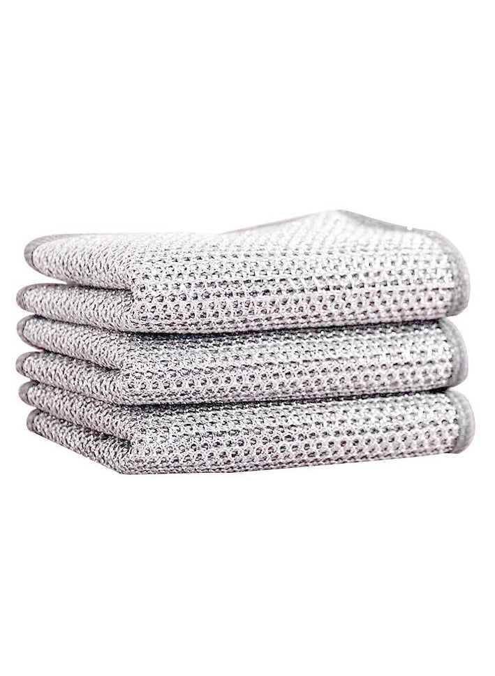 Silver cloth, kitchen stove dishwashing cloth, non greasy  - Image 1