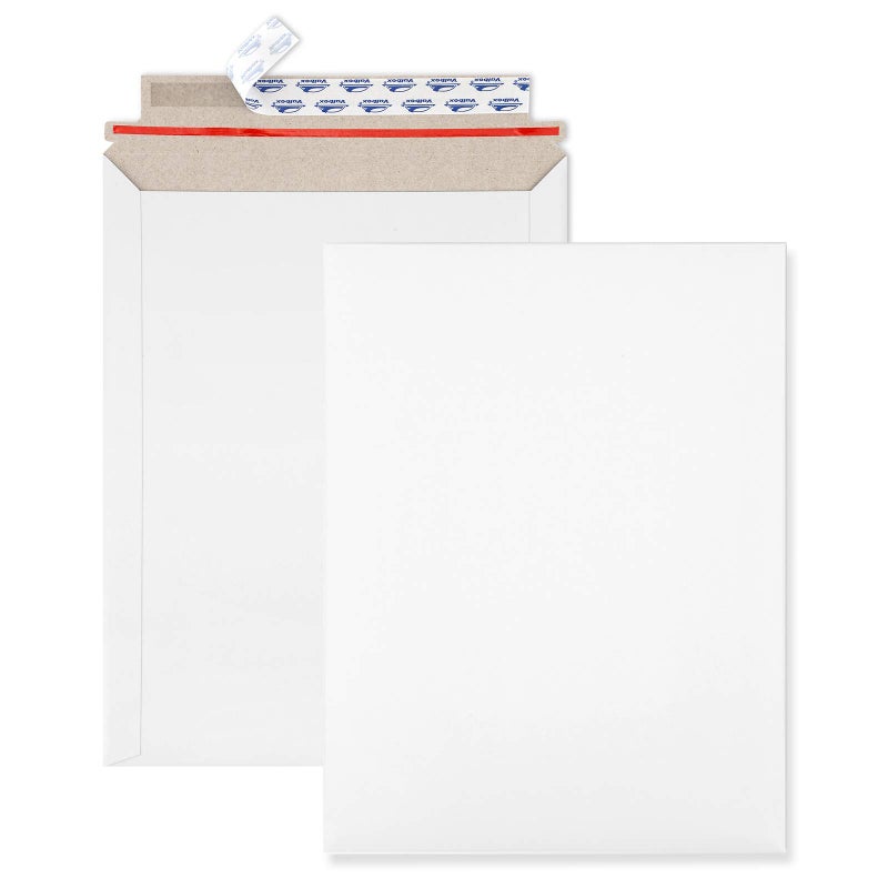 ValBox 9x11.5 Self Seal Photo Document Mailers 25 Pack Stay Flat White Cardboard Envelopes, 9.25 x 11.75 Inches - Image 1