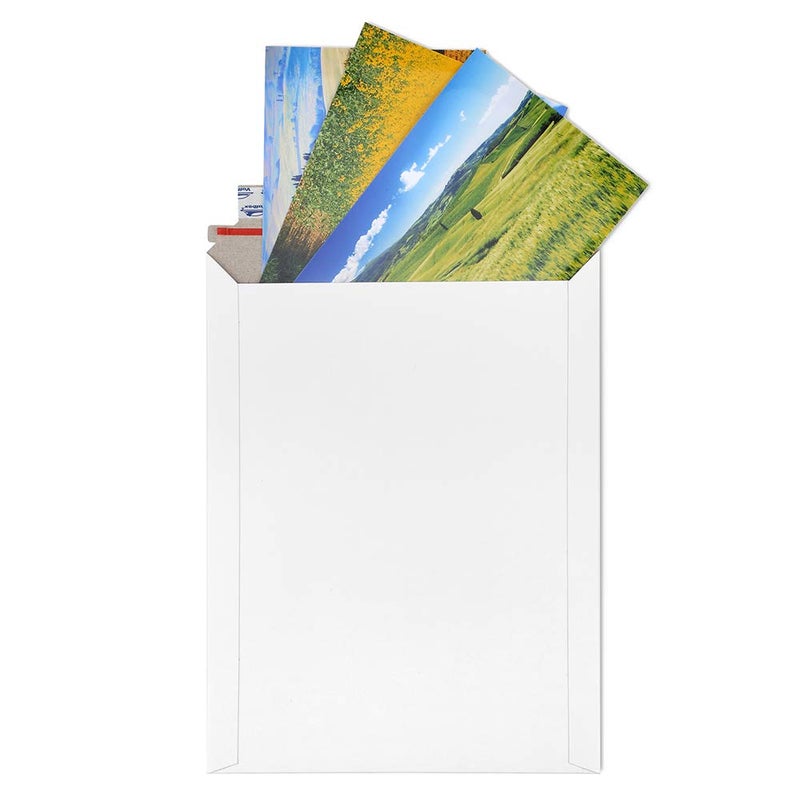 ValBox 9x11.5 Self Seal Photo Document Mailers 25 Pack Stay Flat White Cardboard Envelopes, 9.25 x 11.75 Inches - Image 3