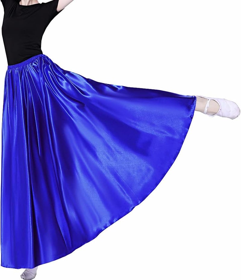 Sancan Women Long Tulle Retro Maxi Tea Ankle Length Shiny Skirt for Belly Dancing Dance Costume Cosplay Holiday Weekend Party - Image 2