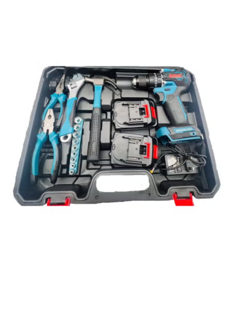 BONAI Every Surface Drill : BONAI's 88Vf Cordless Impact Drill Kit with Brushless Motor, Dual Batteries, Combi Hammer Drill, Metal/Wood/Wall Adaptability, and Precision Screwdriving Abilities  - Image 5