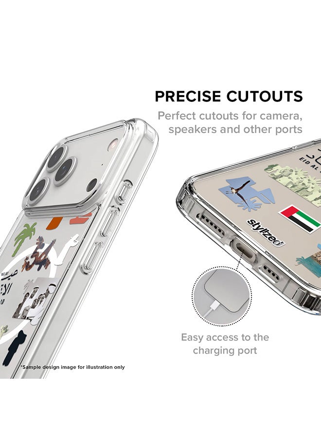 Stylizedd for iPhone 17 Case [Compatible with MagSafe] Slim Magnetic cover Clear Phone Case - Eid Al Etihad 54th UAE National Day, Transparent - Image 5