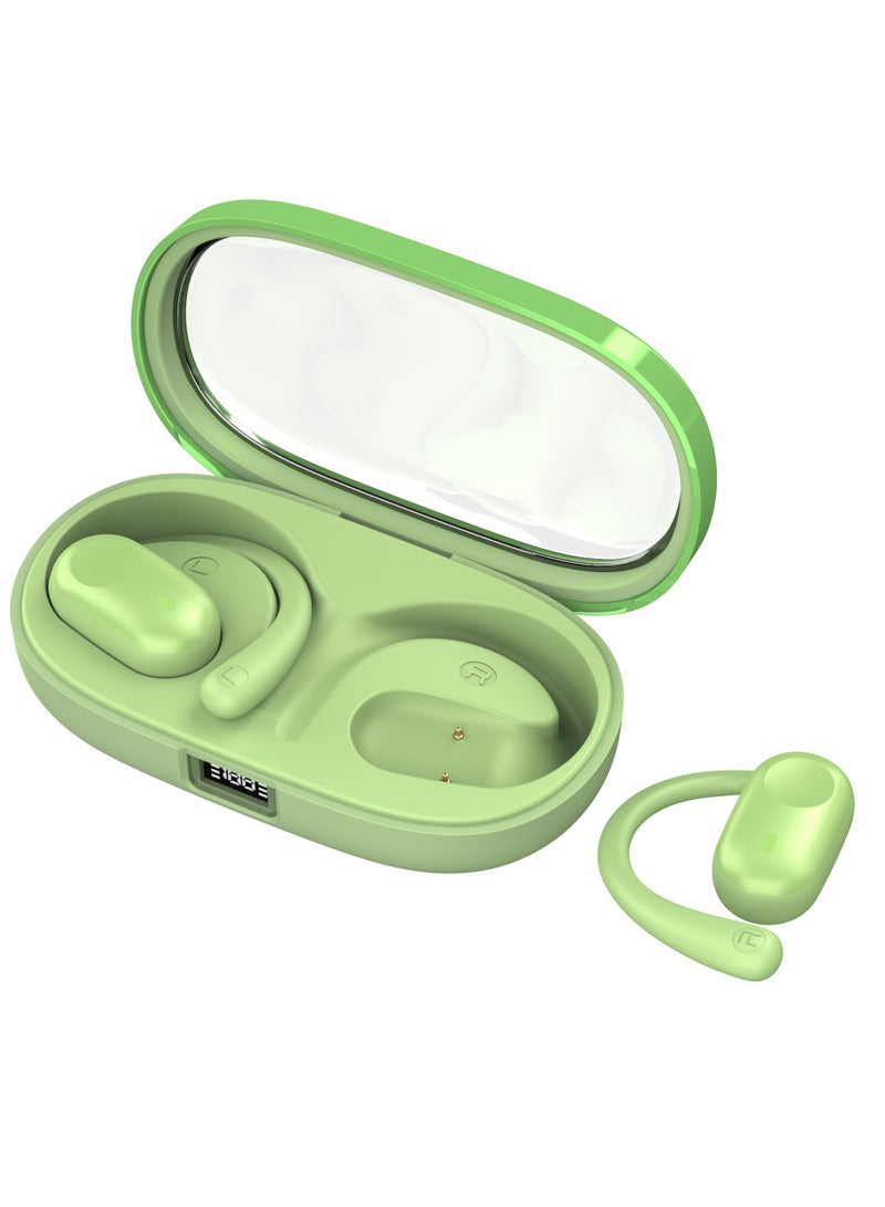 AROAQ X19 Wireless Bluetooth 5.3 Headphones Ear-Hook Earbuds with Microphone In-Ear Sports Headset Sweatproof Noise Reduction Earphone for Running Driving Office Working (Transparent Cover) - Image 3