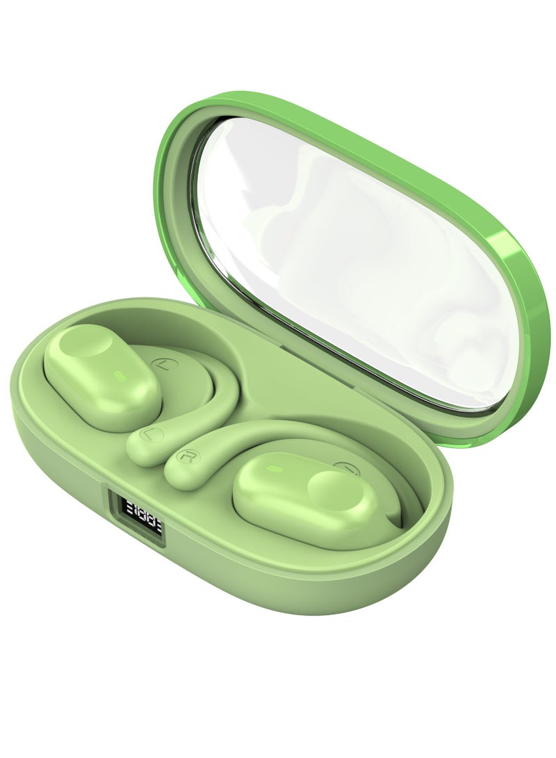 AROAQ X19 Wireless Bluetooth 5.3 Headphones Ear-Hook Earbuds with Microphone In-Ear Sports Headset Sweatproof Noise Reduction Earphone for Running Driving Office Working (Transparent Cover) - Image 4