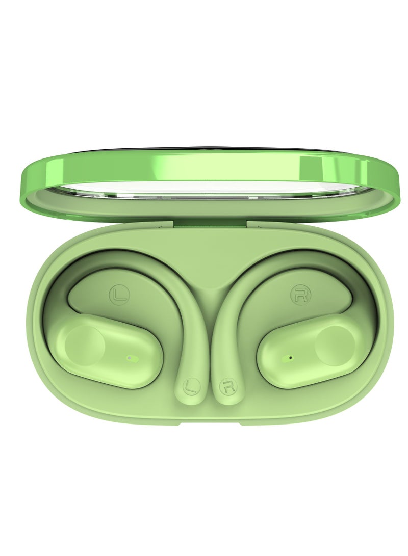 AROAQ X19 Wireless Bluetooth 5.3 Headphones Ear-Hook Earbuds with Microphone In-Ear Sports Headset Sweatproof Noise Reduction Earphone for Running Driving Office Working (Transparent Cover) - Image 5