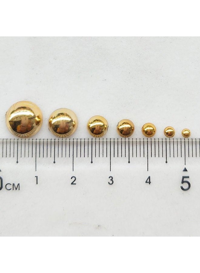 Chenkou Craft 3000PCS 7 Sizes (2.5/3/4/5/6/8/10mm) 1 Box Gold Round Flatback Imitation Half Pearls Bead Loose Beads Gem (Gold Half Ball) - Image 4