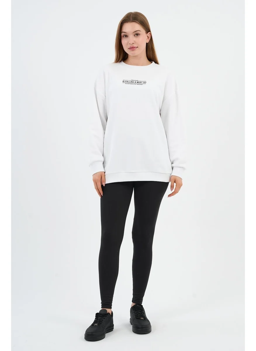 Alexander Gardi Printed Detailed Sweatshirt with Polar Fleece Inside (B2337401)