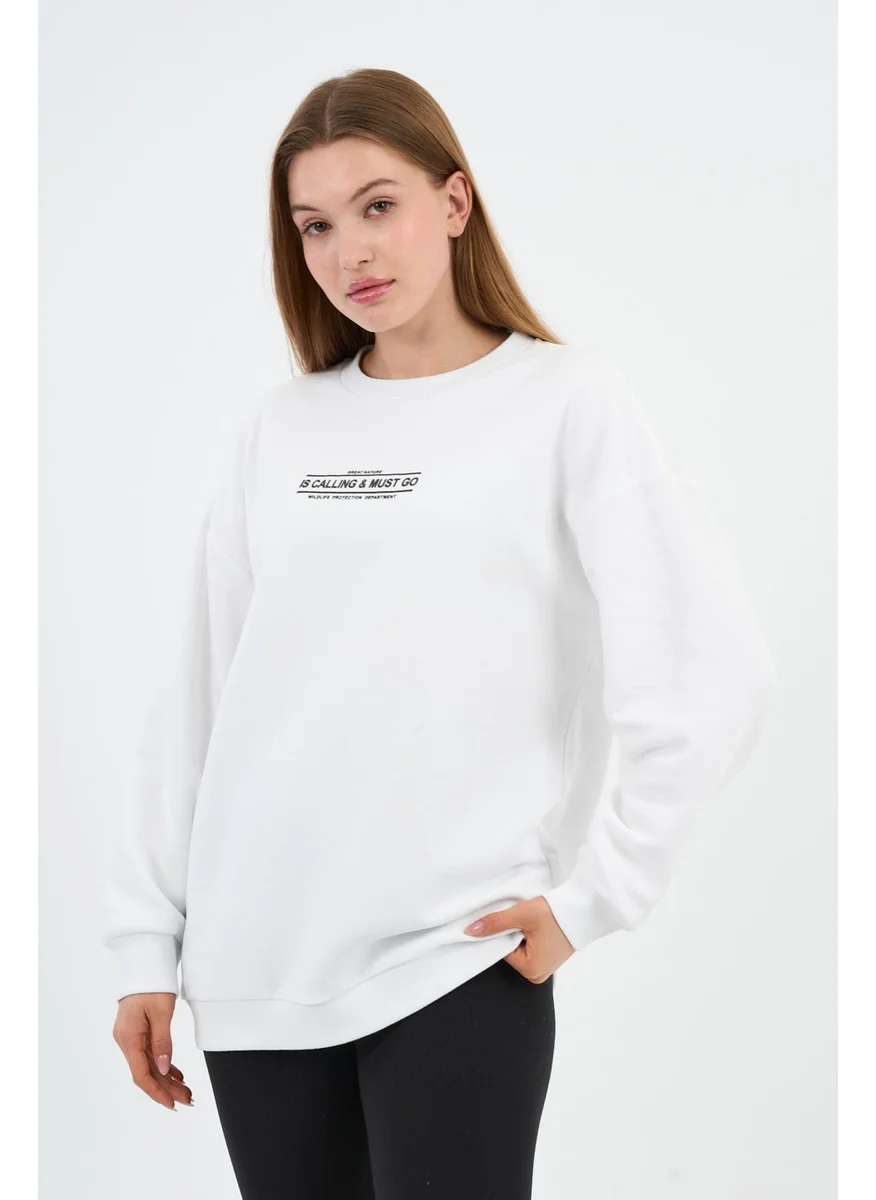 Alexander Gardi Printed Detailed Sweatshirt with Polar Fleece Inside (B2337401)