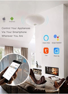 Nooriya WiFi Smart Wall Light Switch, No Neutral Wire Required, No Hub Required, Compatible with Google Home & Alexa, Touch & App Remote Control, Timing Function & Voice Control (Gang 2, White)  - Image 2